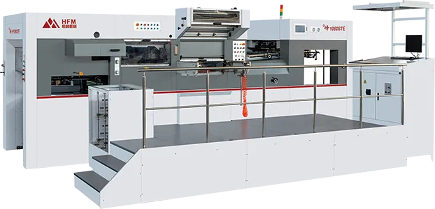 Máquina de corte e vinco plana automática com hot stamping (até 700 ton)
